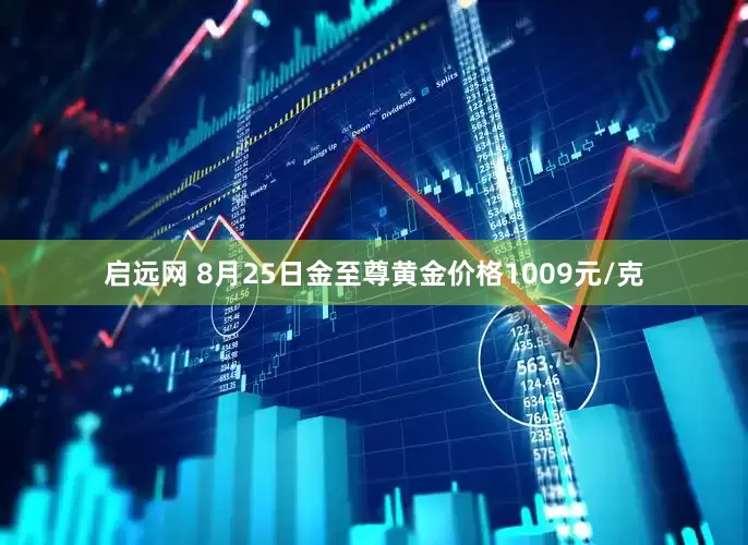 启远网 8月25日金至尊黄金价格1009元/克
